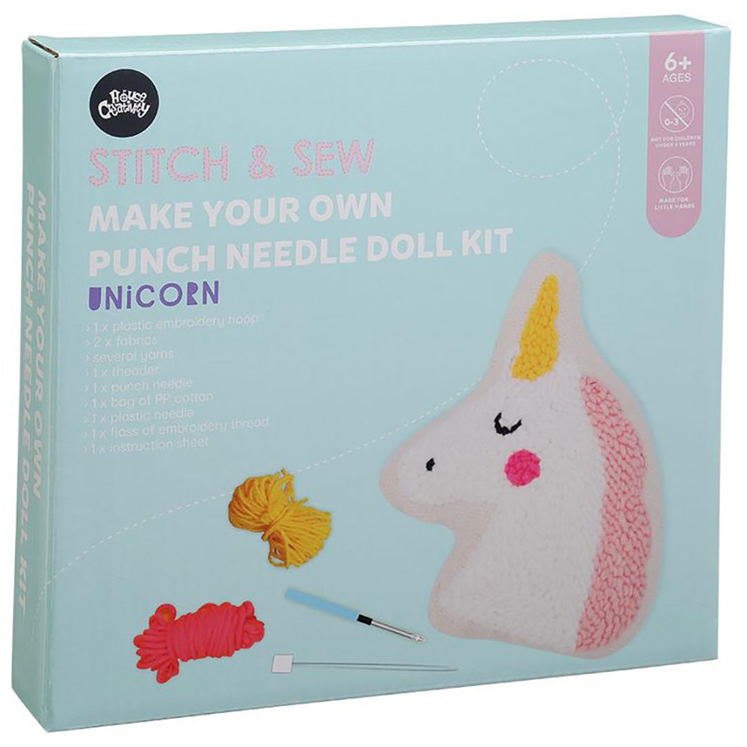 House Creativity Stitch & Sew Make Your Own Punch Needle Doll Kit