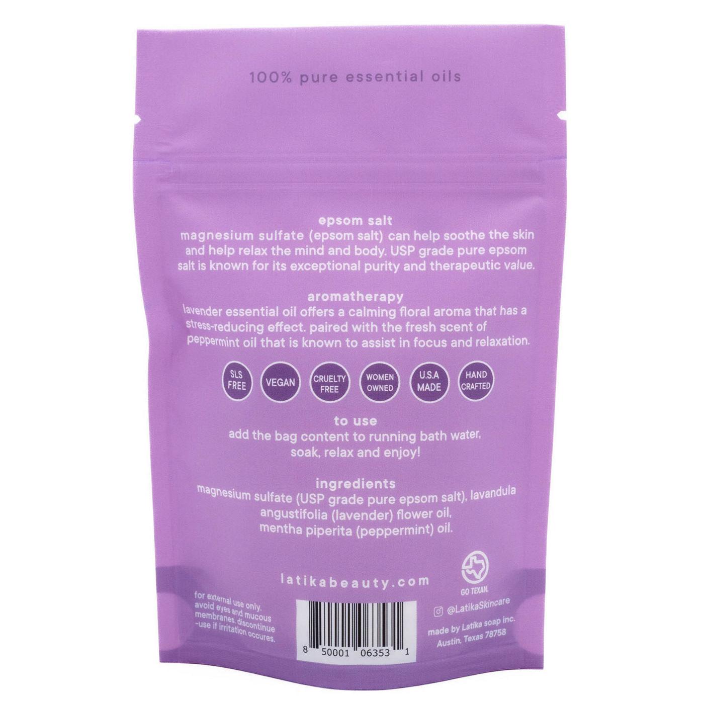 Latika Body Essentials Calm Salt Bath Soak Made With Pure Essential Oils; image 2 of 4