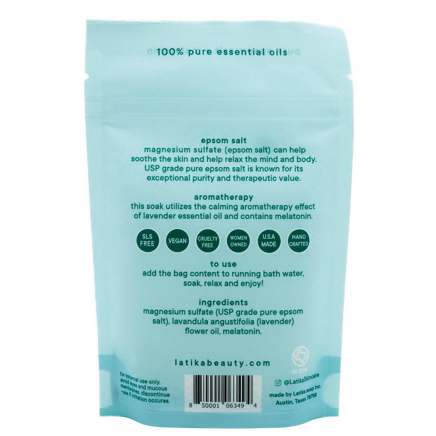 Latika Body Essentials Melatonin Salt Bath Soak with Lavender Essential