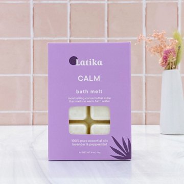 Latika Body Essentials Calm Buttery Bath Melt with Essential Oils, 4 oz