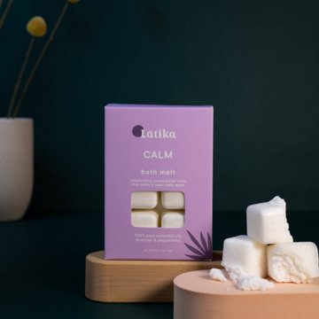 Latika Body Essentials Calm Buttery Bath Melt with Essential Oils, 4 oz