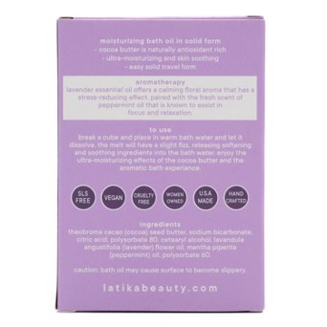 Latika Body Essentials Calm Buttery Bath Melt with Essential Oils, 4 oz