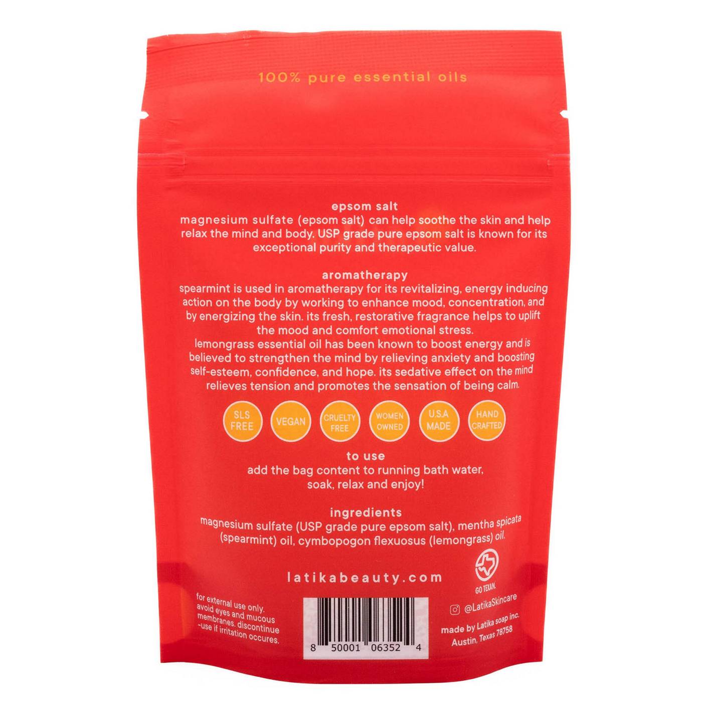 Latika Body Essentials Energy Boost Salt Bath Soak with Pure Essential Oils; image 3 of 3