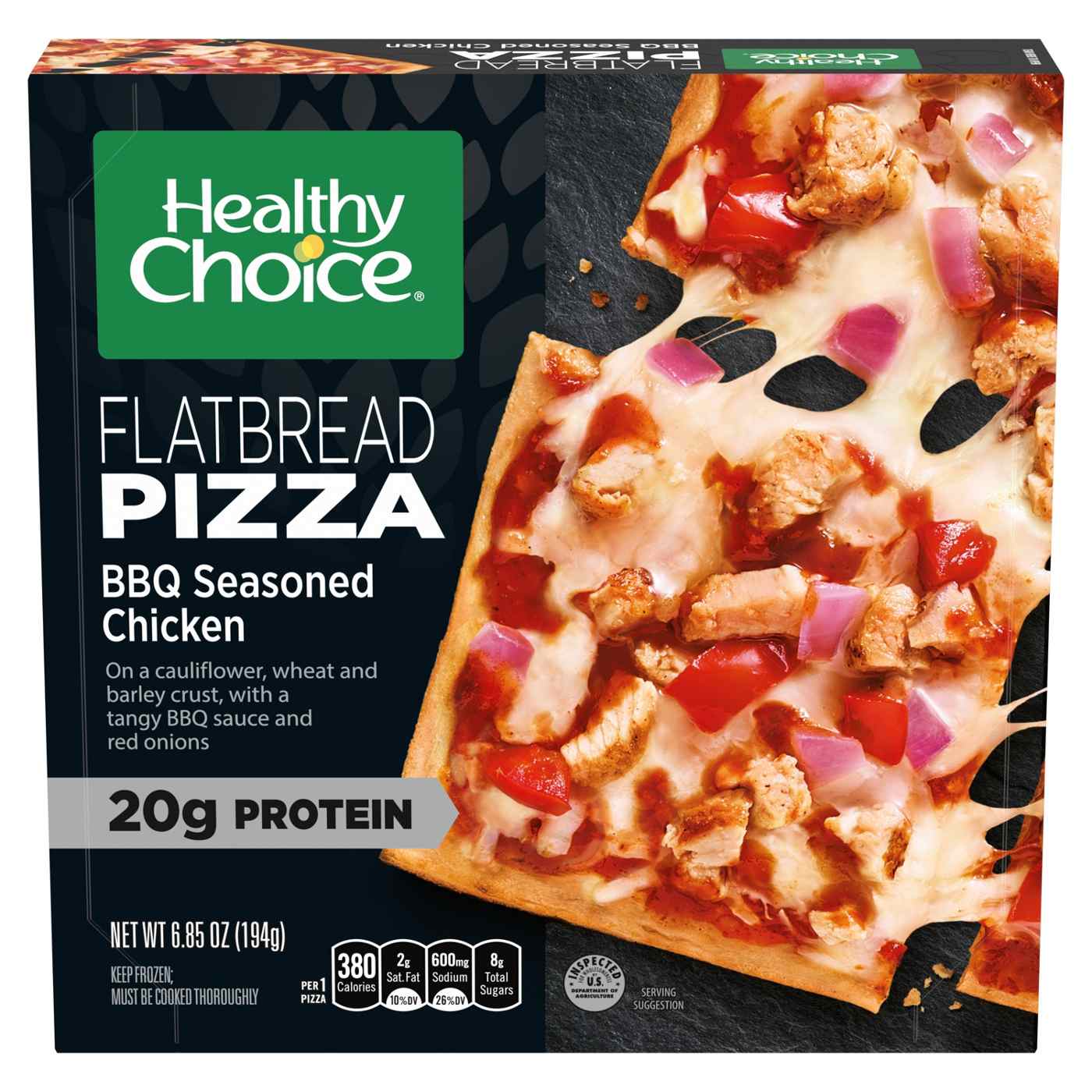 Healthy Choice Frozen Flatbread Pizza - BBQ-Seasoned Chicken; image 1 of 7