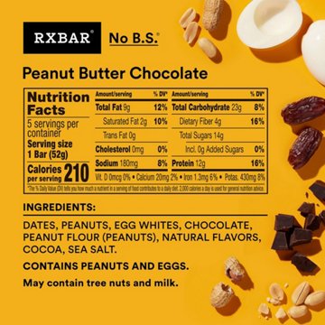 RXBAR 12g Protein Bars - Peanut Butter Chocolate 
