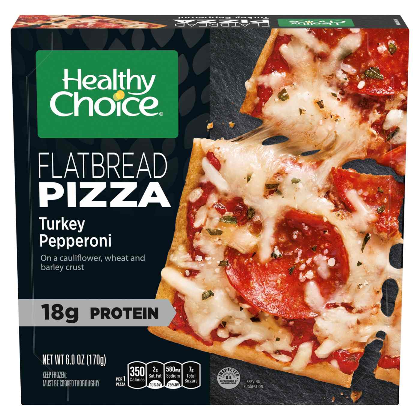 Healthy Choice 18g Protein Cauliflower Frozen Flatbread Pizza - Turkey Pepperoni; image 1 of 7