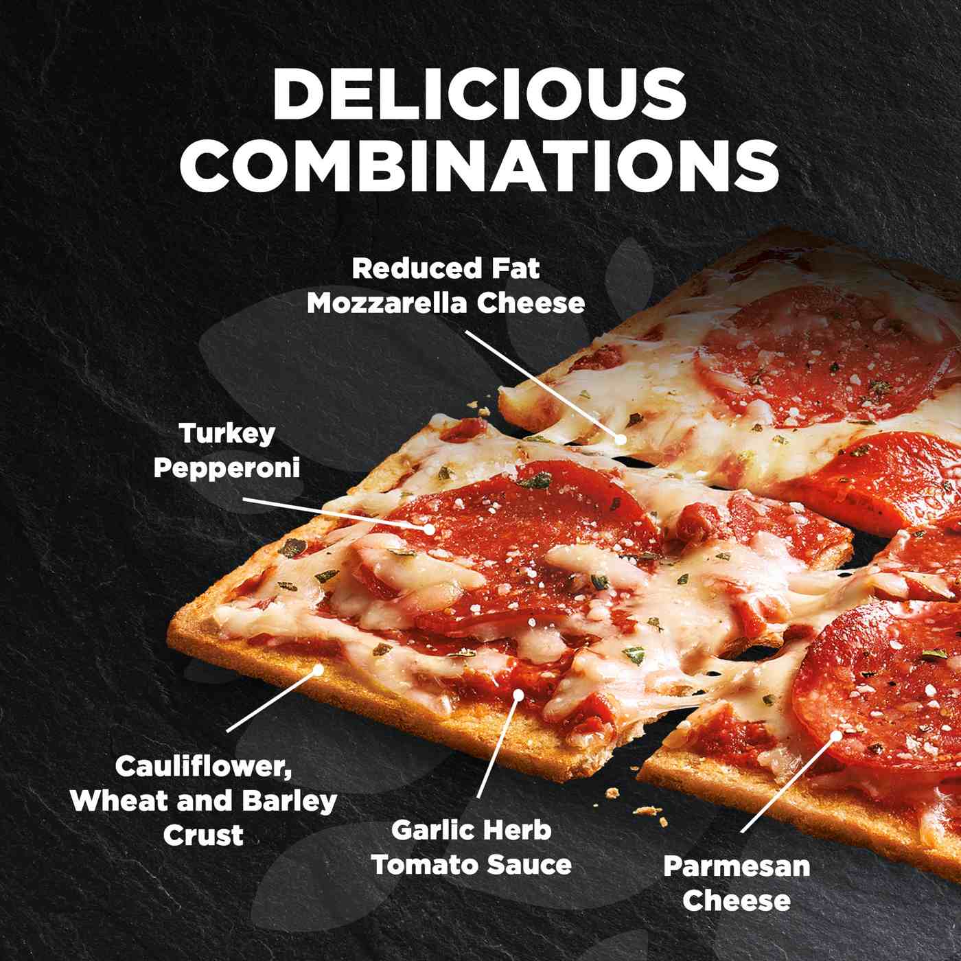 Healthy Choice 18g Protein Cauliflower Frozen Flatbread Pizza Turkey