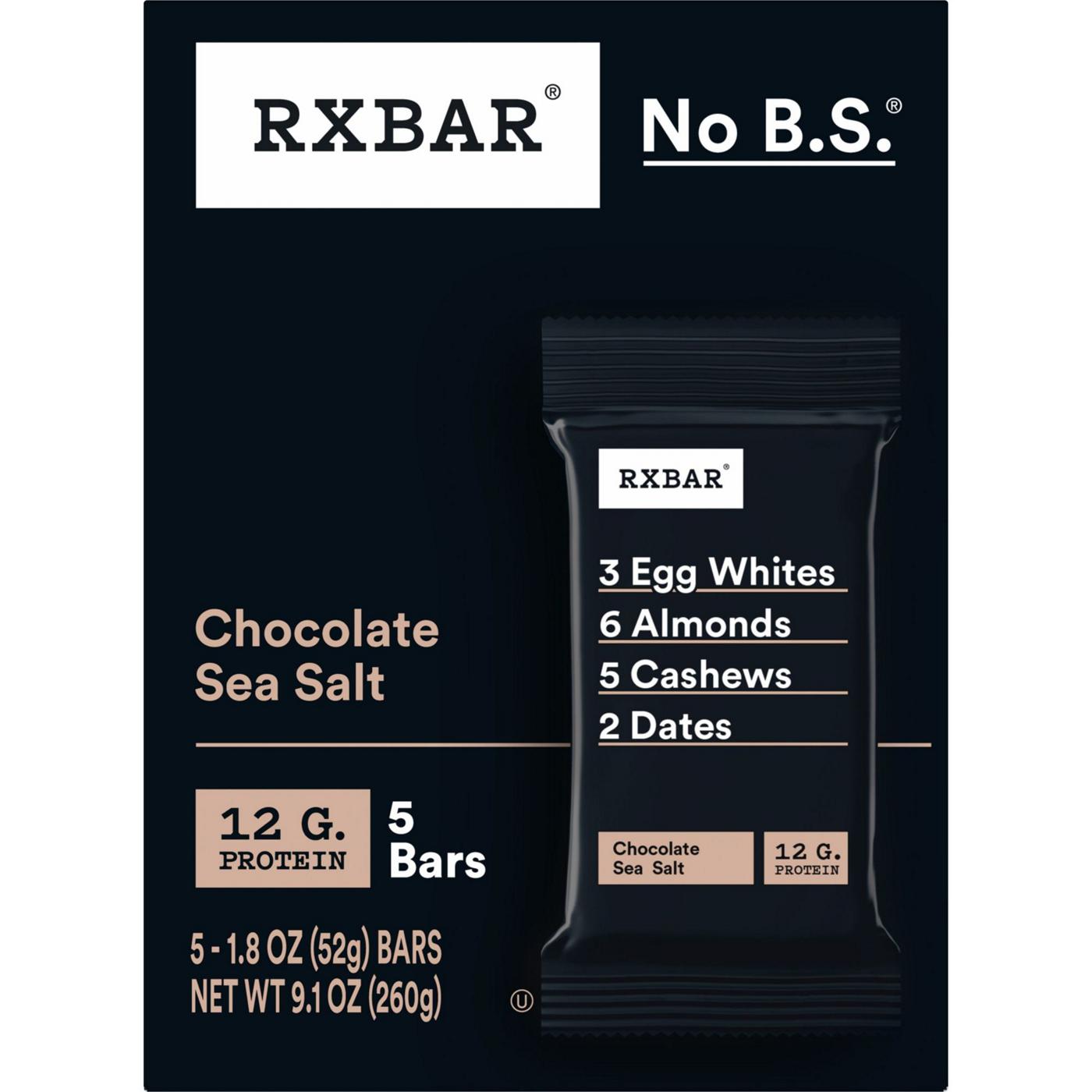 RXBAR Chocolate Sea Salt Protein Bars; image 1 of 3