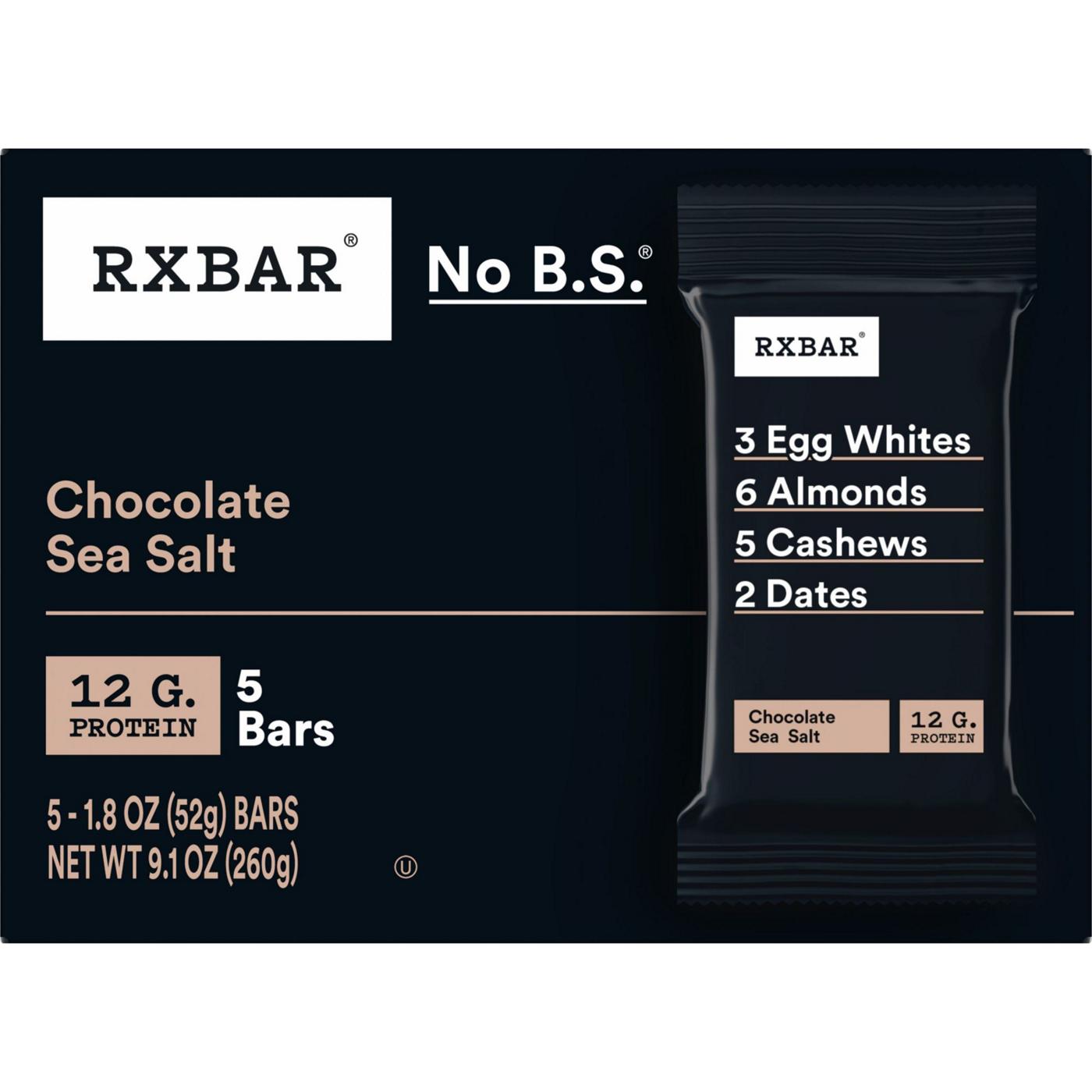 RXBAR Chocolate Sea Salt Protein Bars; image 2 of 3