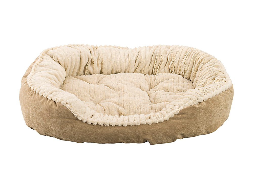 Sleep Zone Tan Plush Pet Bed, 32