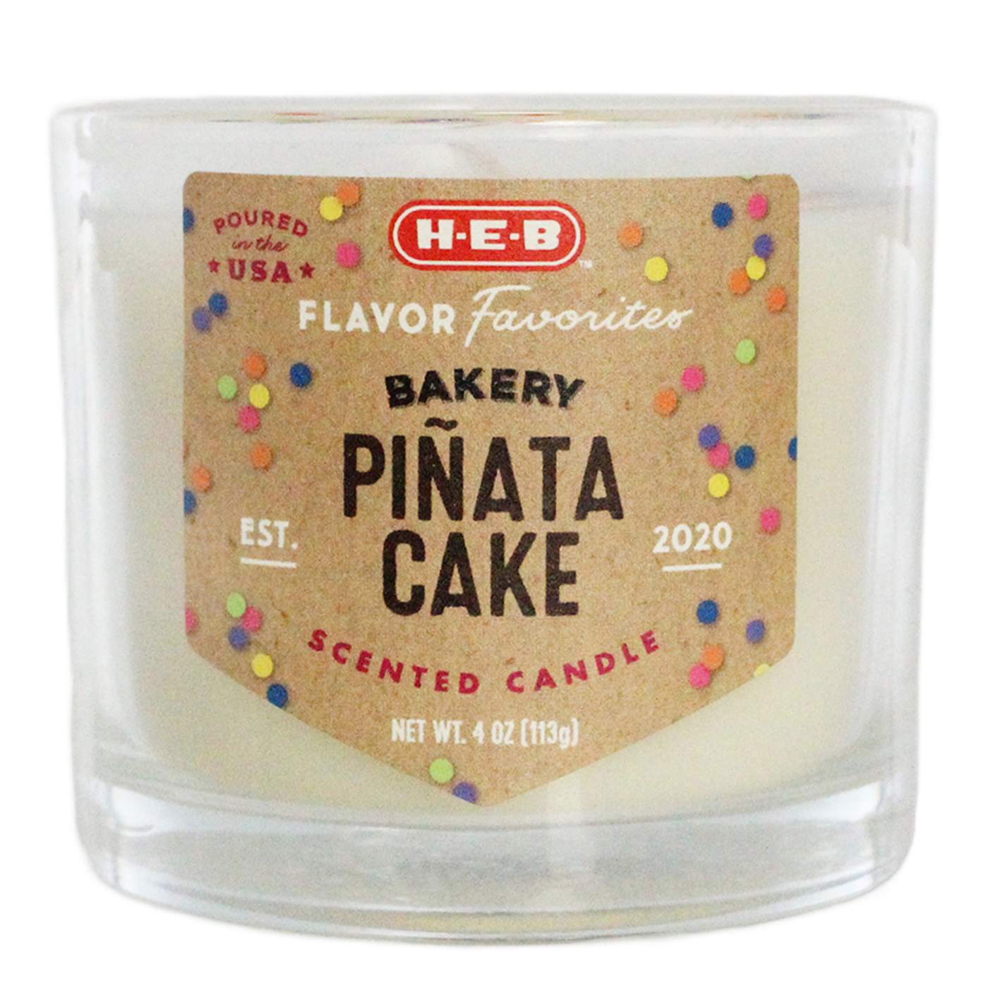HEB Flavor Favorites Pinata Cake & Vanilla Ice Cream Scented Candle