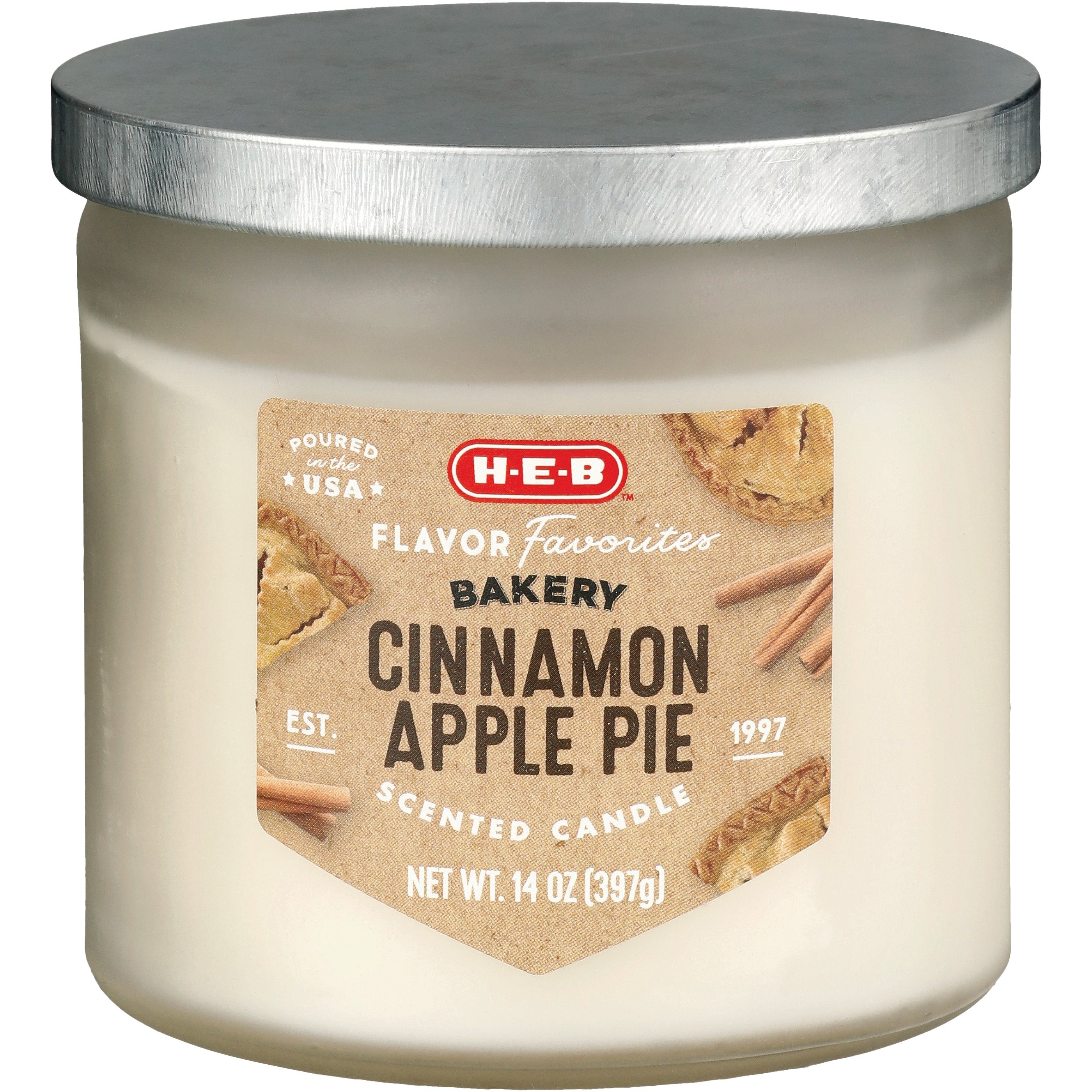 H-E-B Flavor Favorites Bakery Cinnamon Apple Pie Scented Candle - Shop ...