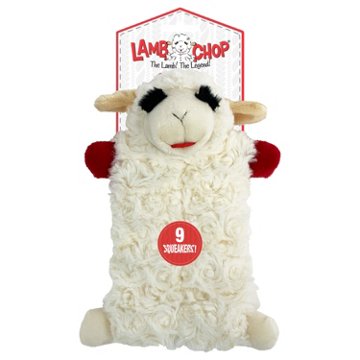 Multipet 9 Inch Lamb Chop Squeaker Mat Dog Toy
