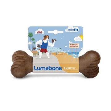 Lumabone Bacon Bulkster Medium Dog Chew Toy