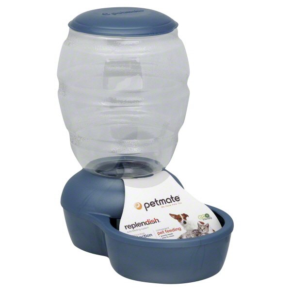 Petmate Replendish 5 Pound Blue Feeder - Shop Bowls & automatic feeders ...