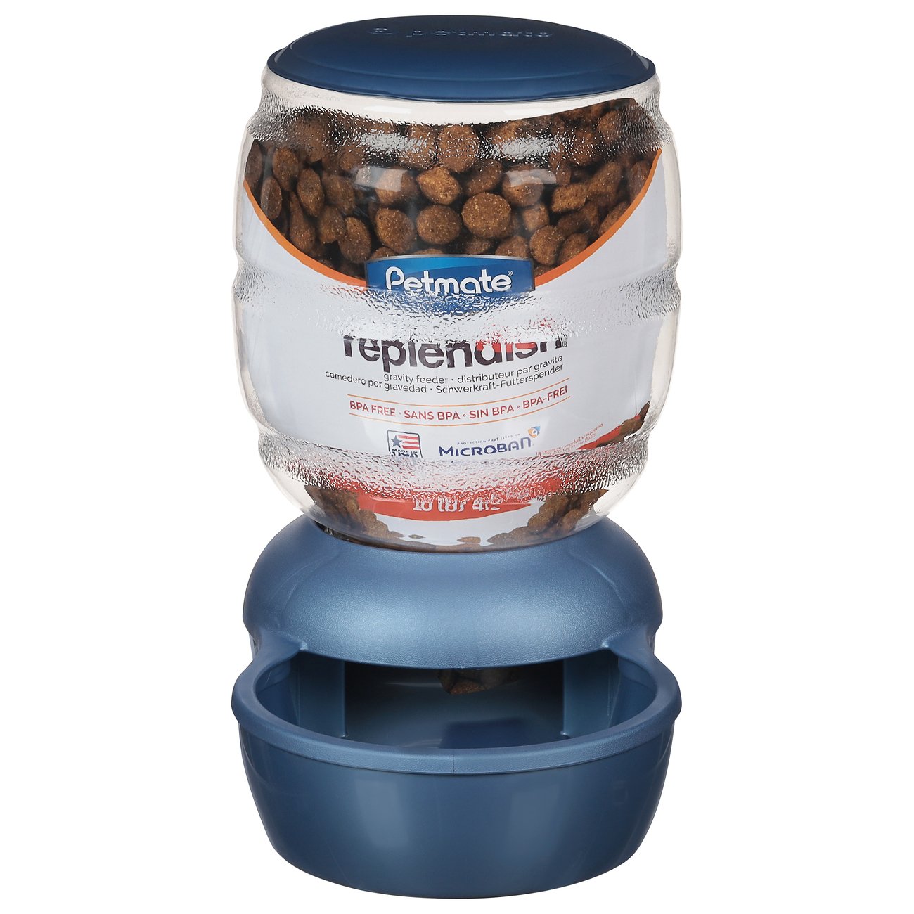 Petmate Replendish 10 Pound Blue Feeder Shop Bowls & Automatic