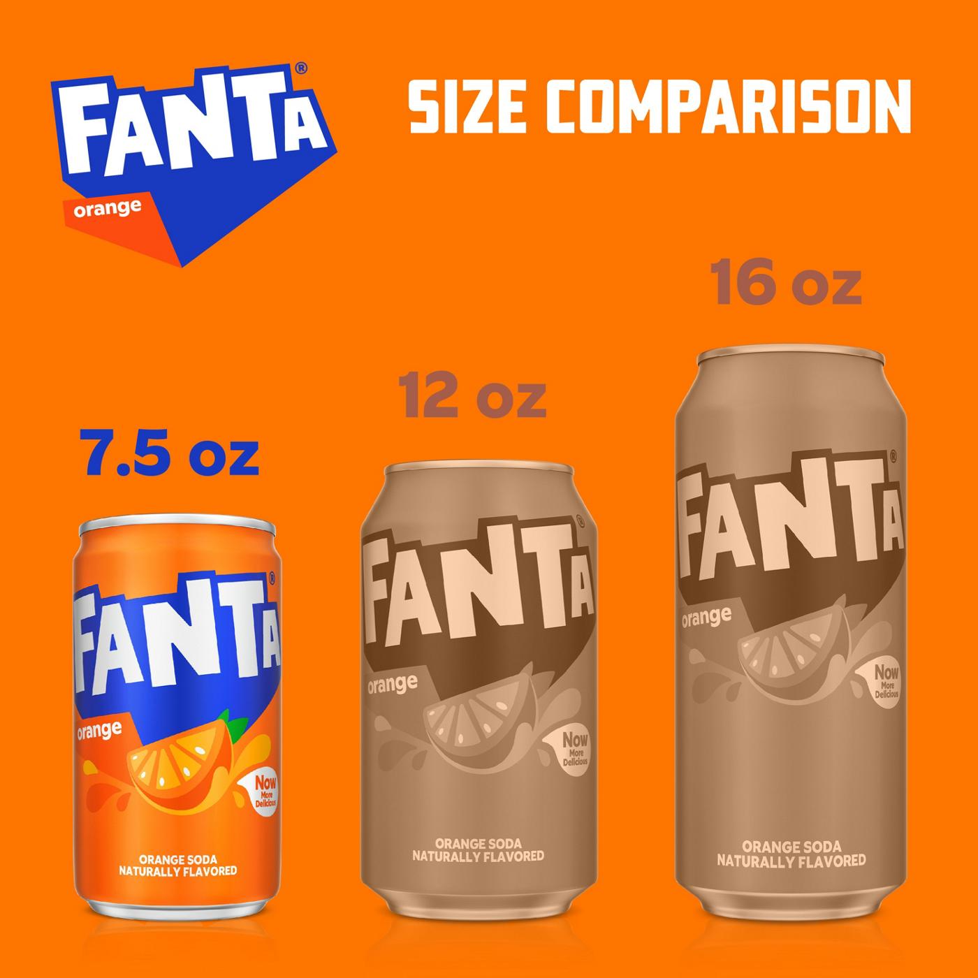 Fanta Orange Soda Soft Drink Fridge Pack 10 pk Mini Cans; image 2 of 7