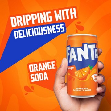 Fanta Orange Soda Soft Drink Fridge Pack 10 pk Mini Cans