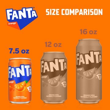Fanta Orange Soda Soft Drink Fridge Pack 10 pk Mini Cans