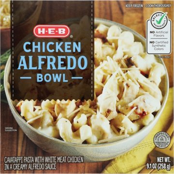 H-E-B Chicken Alfredo Bowl Frozen Meal, 9.1 oz