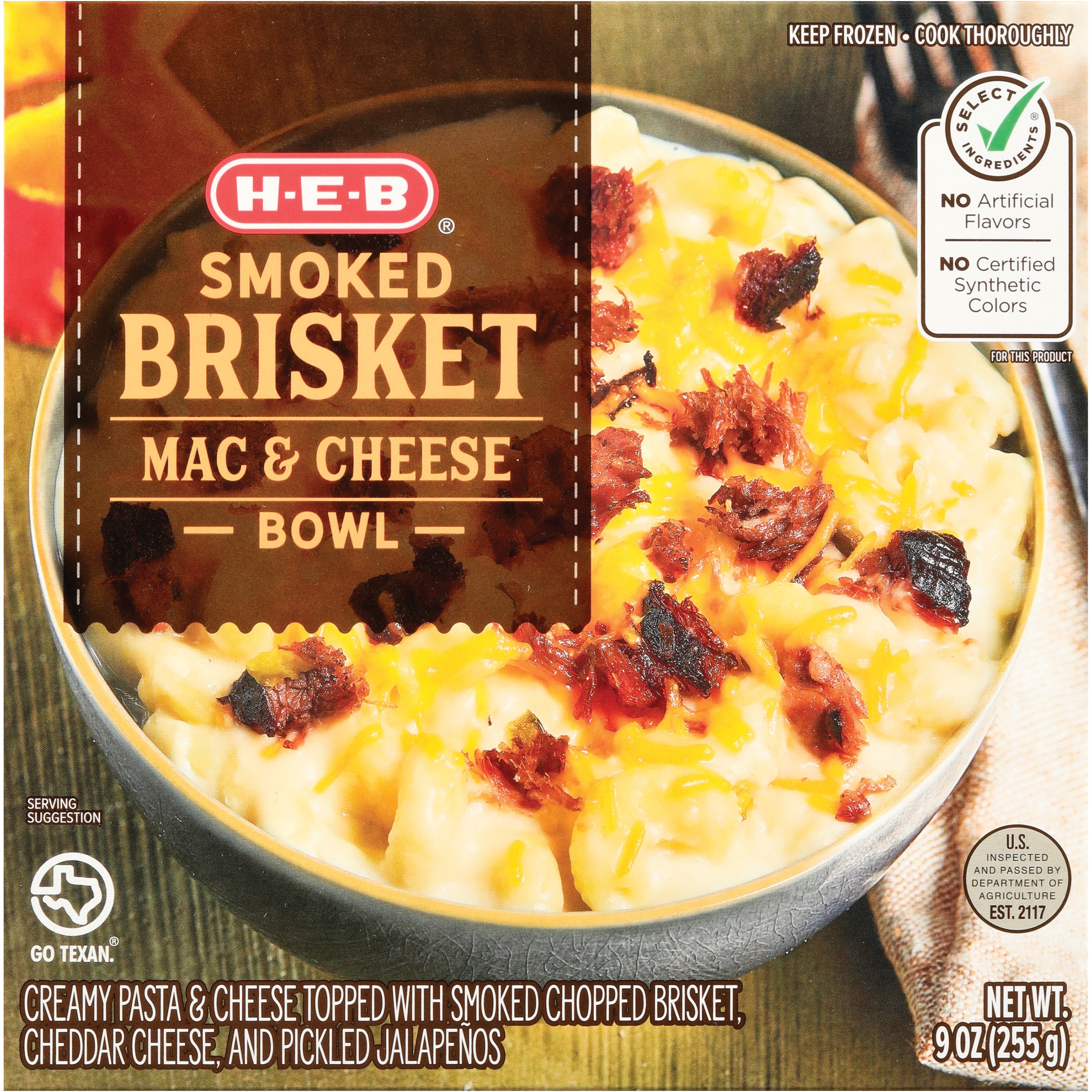 H-E-B Smoked Brisket Mac & Cheese Bowl - Shop Meals & Sides At H-E-B