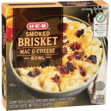 H-E-B Smoked Brisket Mac & Cheese Bowl Frozen Meal, 9 oz