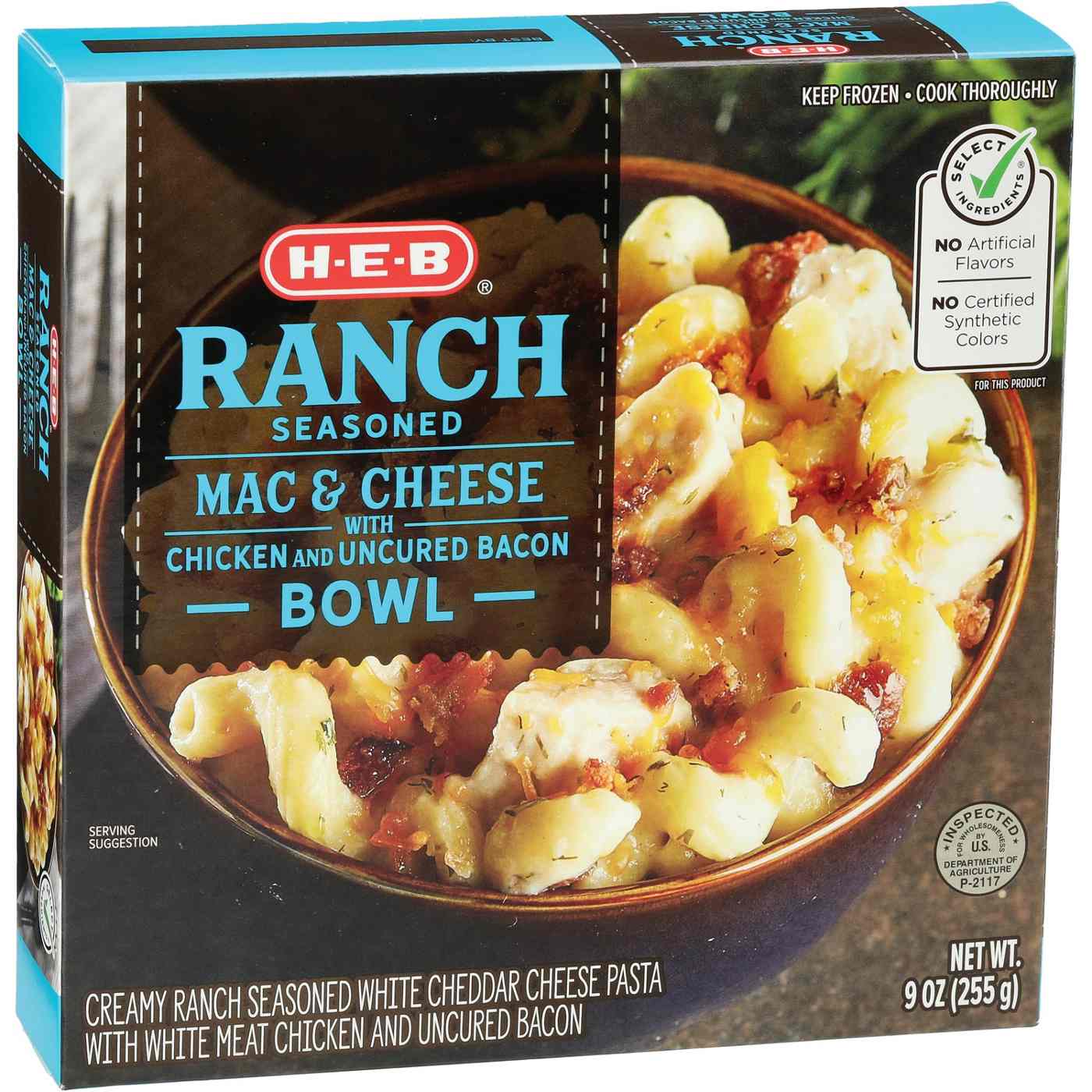 H-E-B Chicken Bacon Ranch Mac & Cheese Bowl Frozen Meal; image 2 of 2