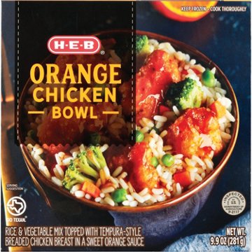 H-E-B Orange Chicken Frozen Meal, 9.9 oz
