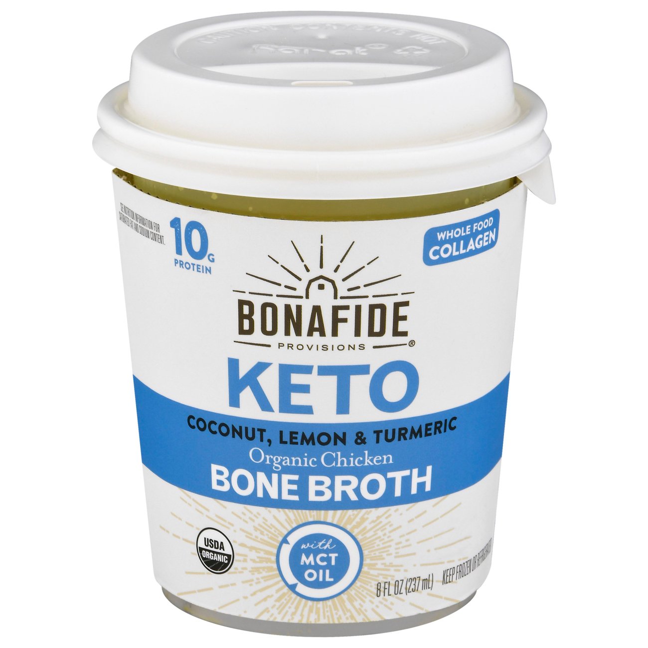 Bonafide Provisions Coconut Lemon Turmeric Keto Bone Broth, 8 oz