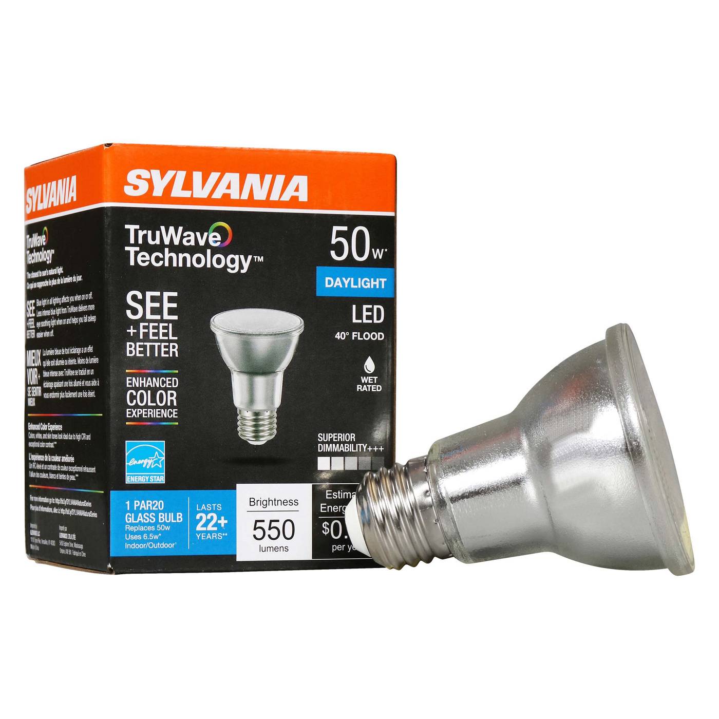 Sylvania TruWave PAR20 50-Watt LED Flood Light Bulb - Daylight; image 2 of 3