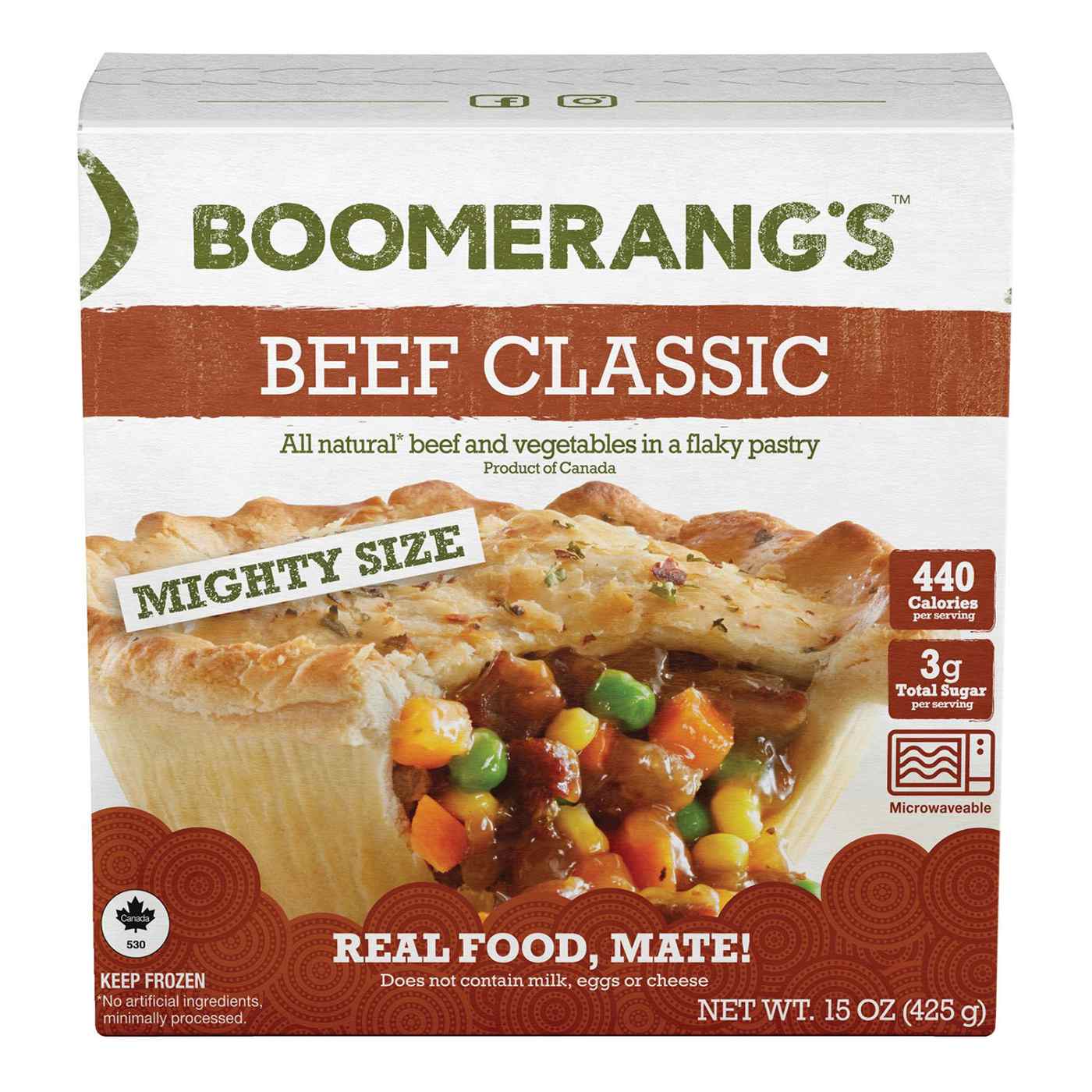 Boomerang's Mighty Beef Classic Pie; image 1 of 3