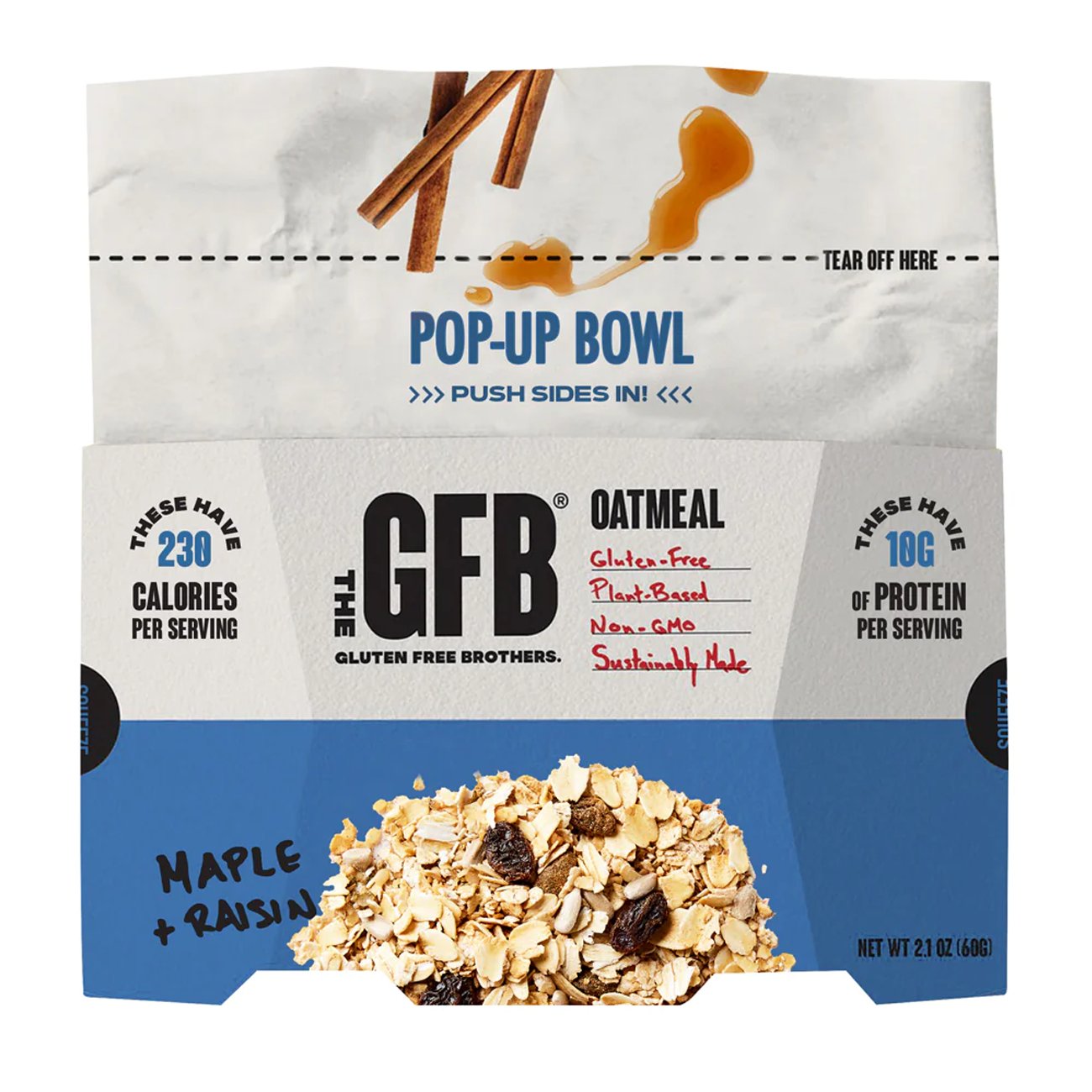 The GFB 10g Protein Gluten Free Oatmeal Bowl Maple & Raisin Shop