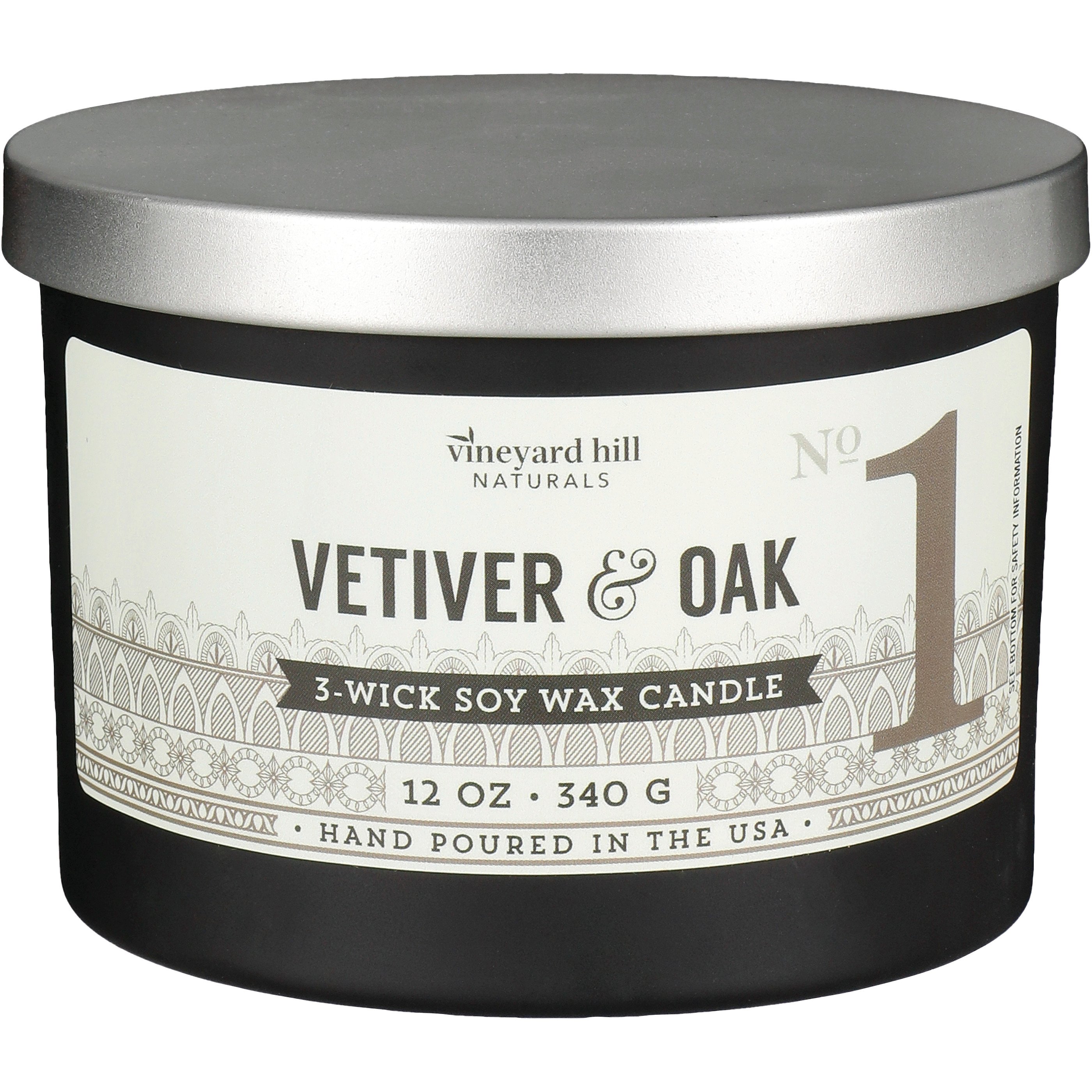 Vineyard Hill Naturals Vetiver & Oak Scented Soy Candle - Shop Candles ...