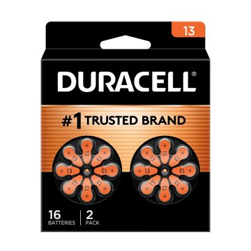 Duracell Size 13 Hearing Aid Batteries, 16 pk