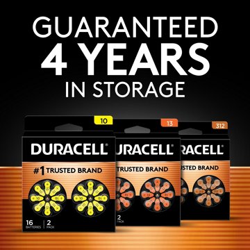 Duracell Size 312 Hearing Aid Batteries, 16 pk