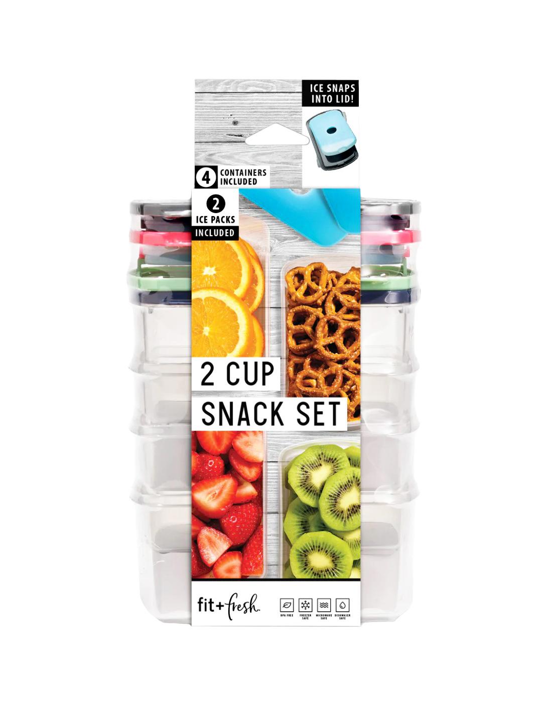 Fit + Fresh 4 Snack Containers Shop Lunch boxes at HEB