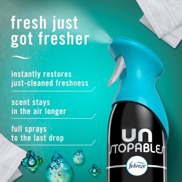 Febreze Unstopables Air Mist Freshener Odor Fighting Room Spray Value Pack - Fresh Scent, 2 pk