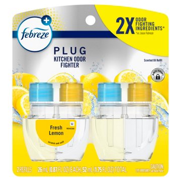 Febreze Plug In Air Freshener Odor-Fighting Scented Oil Refill, 2 ct