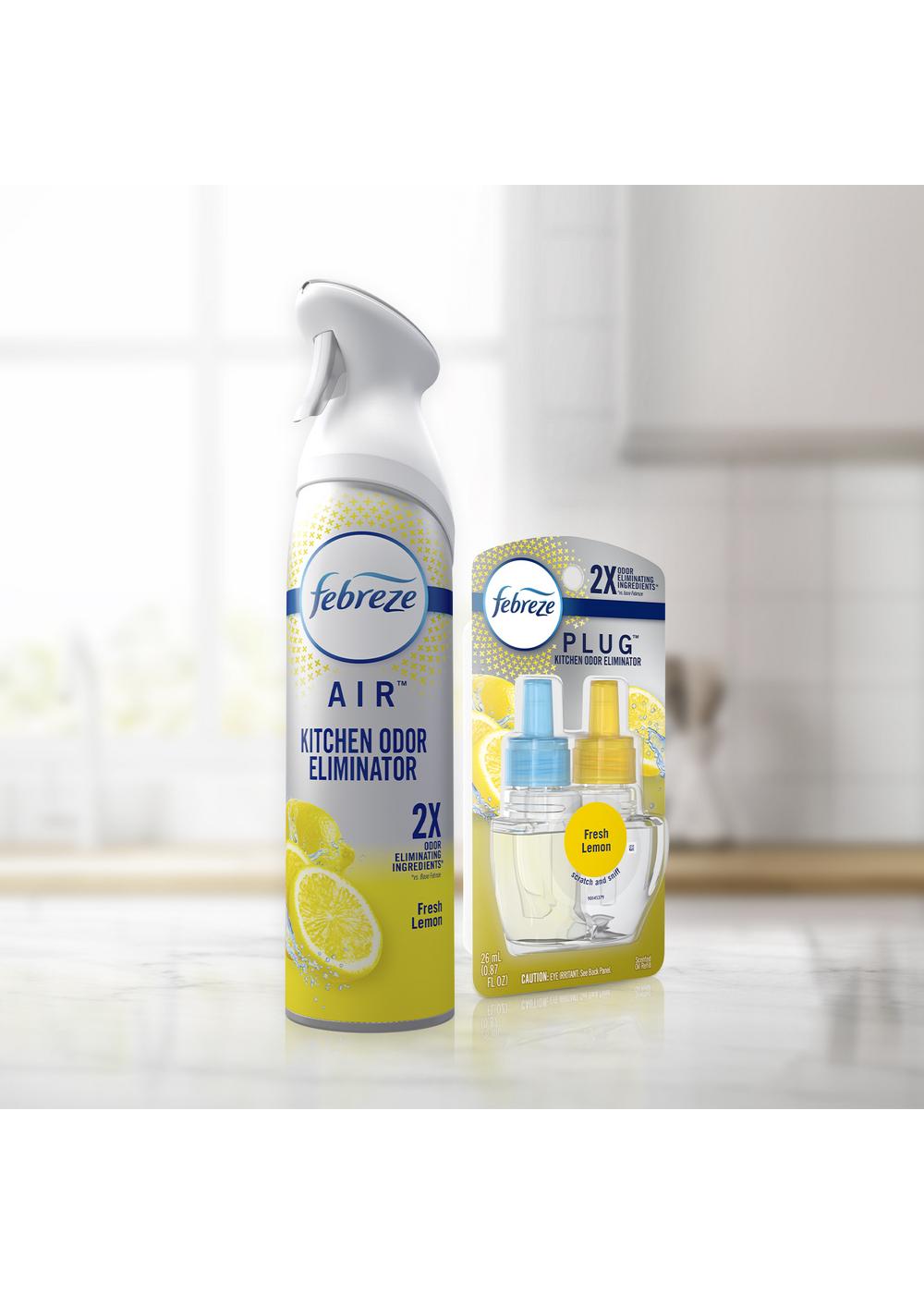 Febreze Plug Kitchen Odor Eliminator Fresh Lemon Scented Oil Refills; image 5 of 9