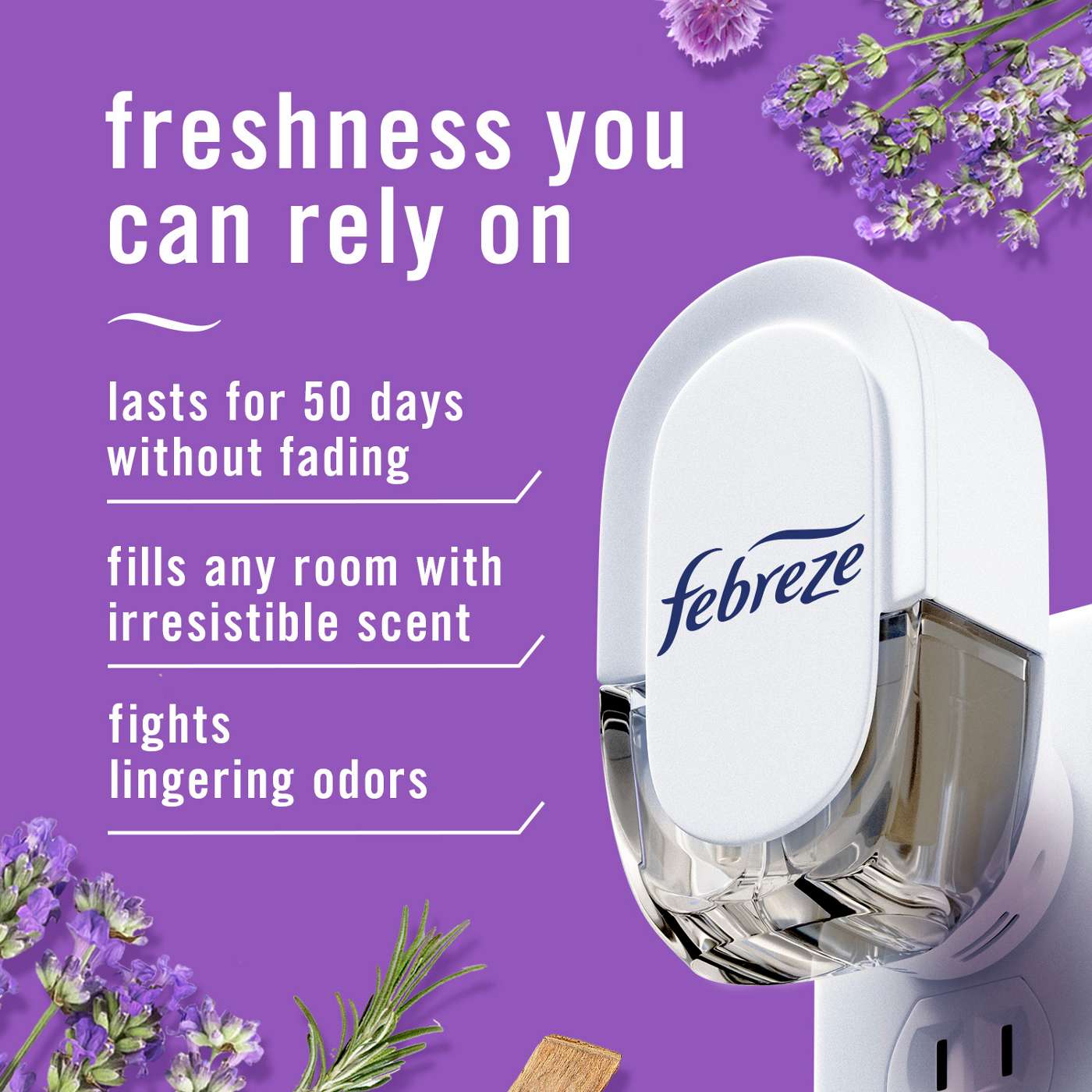 FEBREZE Plug Mediterranean Lavender Scented Oil Refills; image 6 of 7