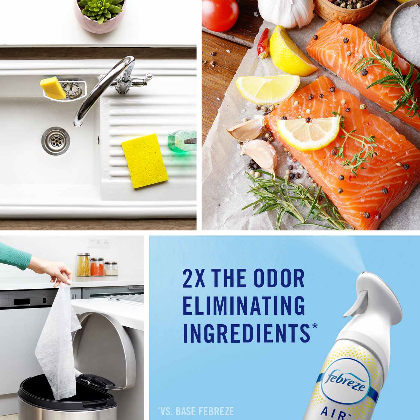 Febreze Air Kitchen Fresh Lemon OdorEliminating Spray Value Pack Shop Air fresheners at HEB