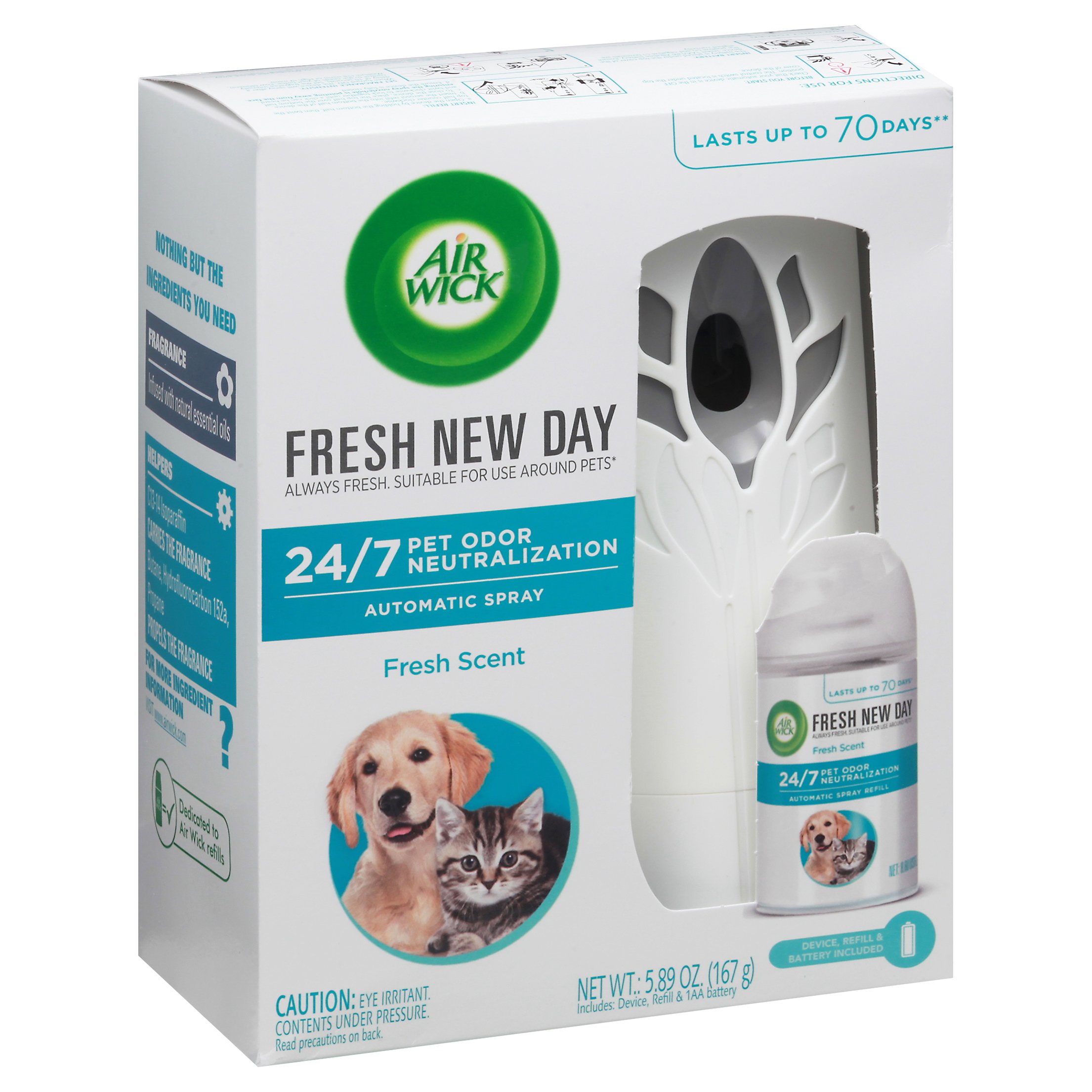 Airwick Pet Odor Neutralization Fresh Scent Automatic Spray Starter Kit