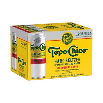 Topo Chico Strawberry Guava Hard Seltzer 12 pk Cans, 12 oz