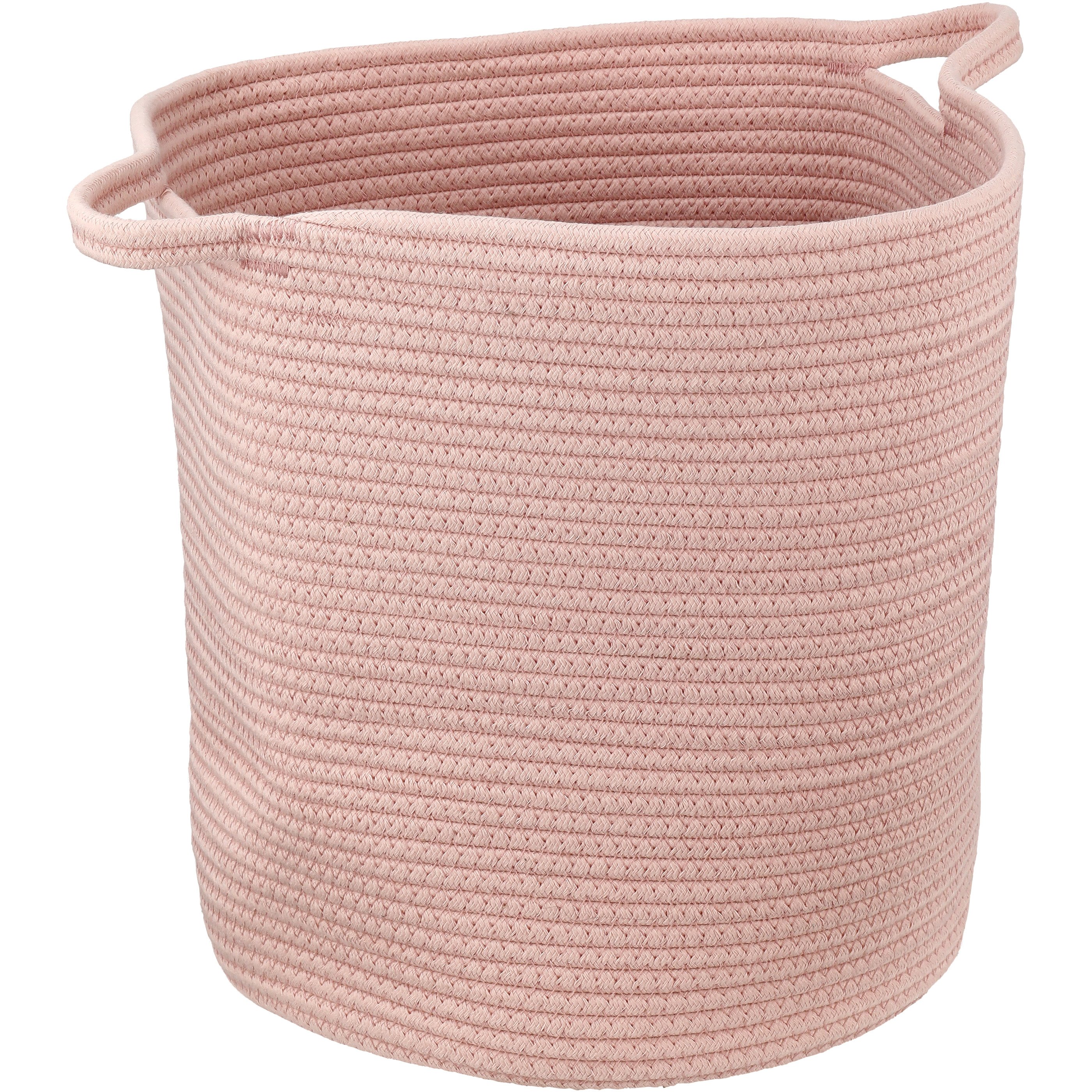 Destination Holiday Coil Rope Round Storage Basket Pink Shop Storage Bins at HEB