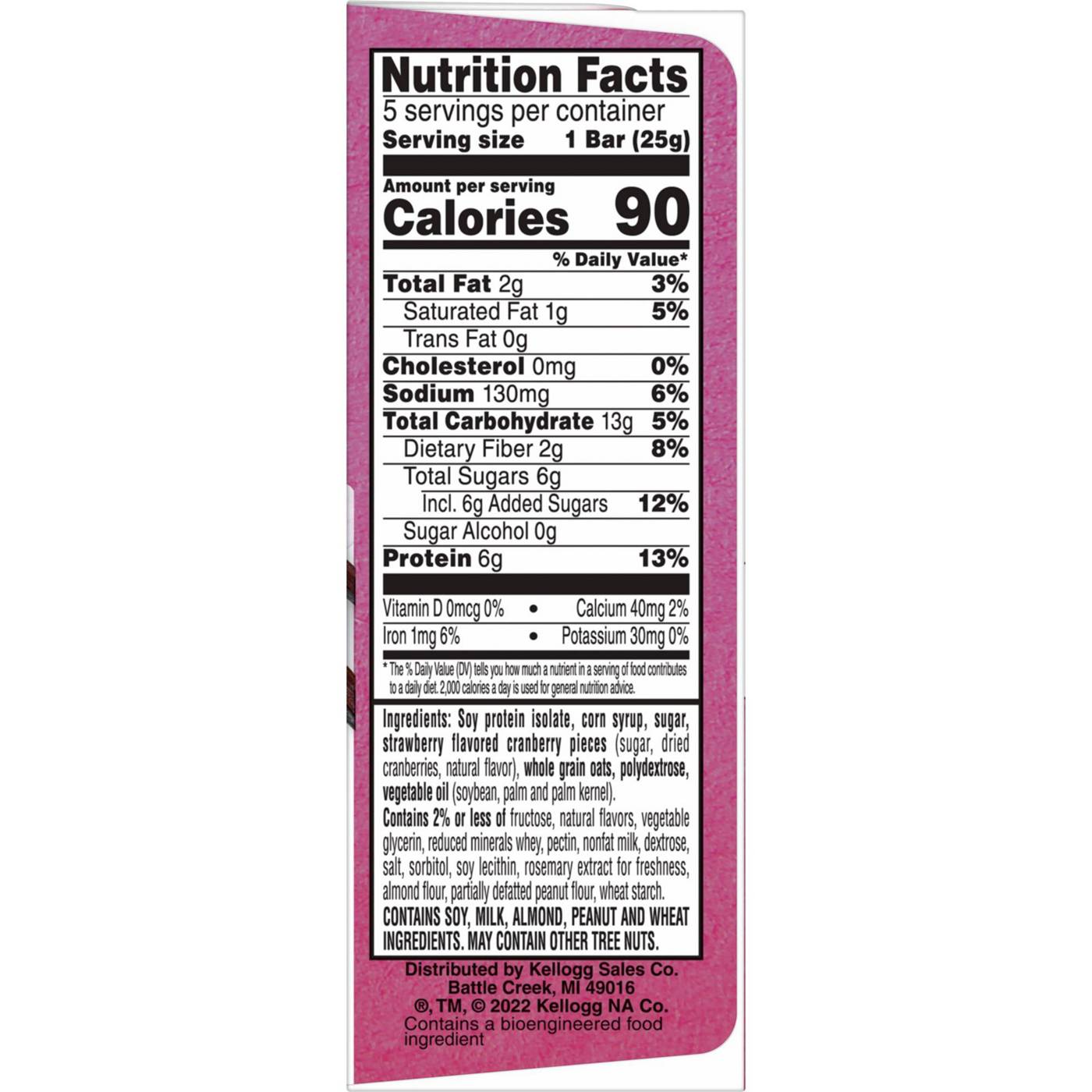 Kellogg's Special K Berry Vanilla Protein Snack Bars, 4.4 oz; image 2 of 5