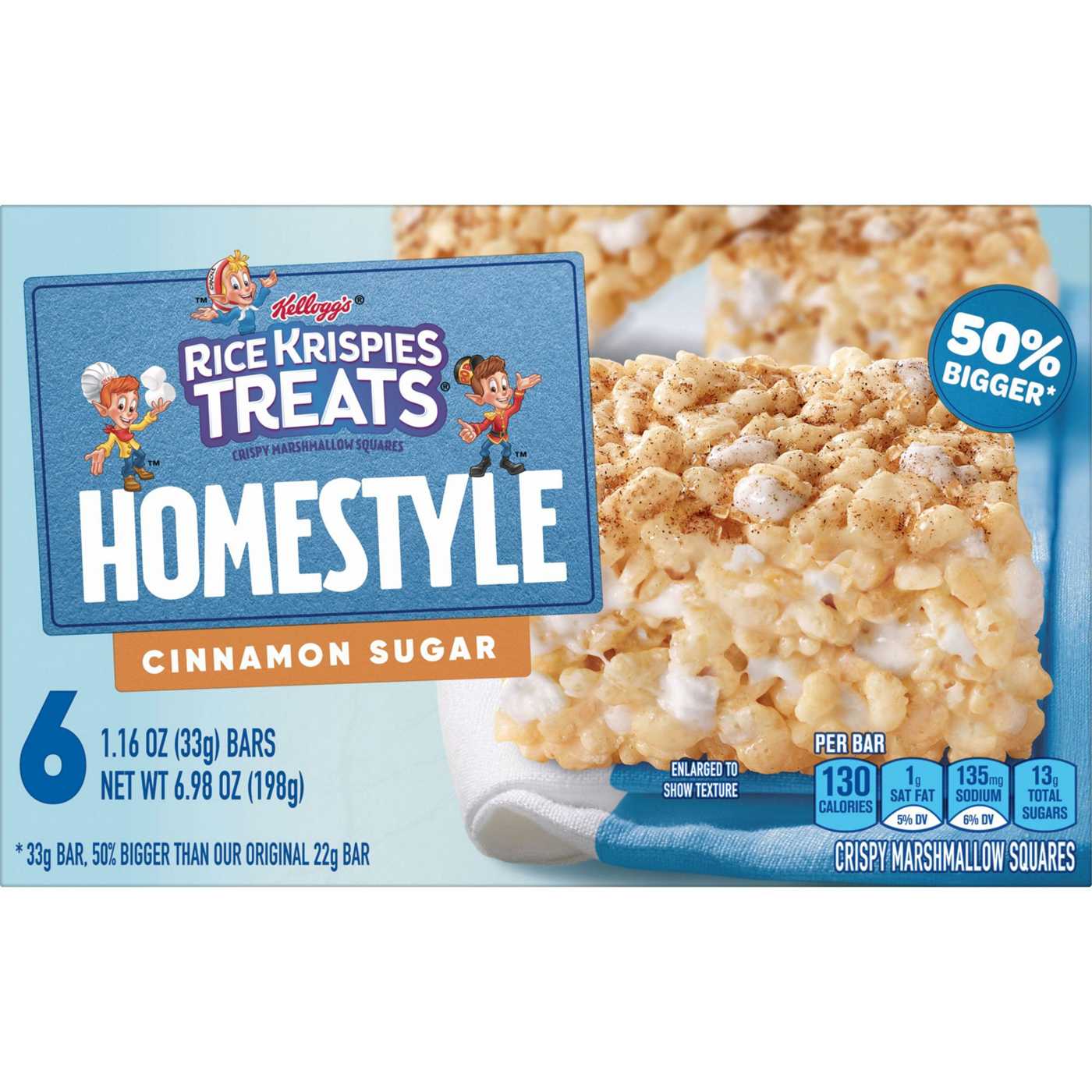 Rice Krispies Treats Homestyle Cinnamon Sugar Marshmallow Snack Bars, 6.98 oz; image 2 of 5