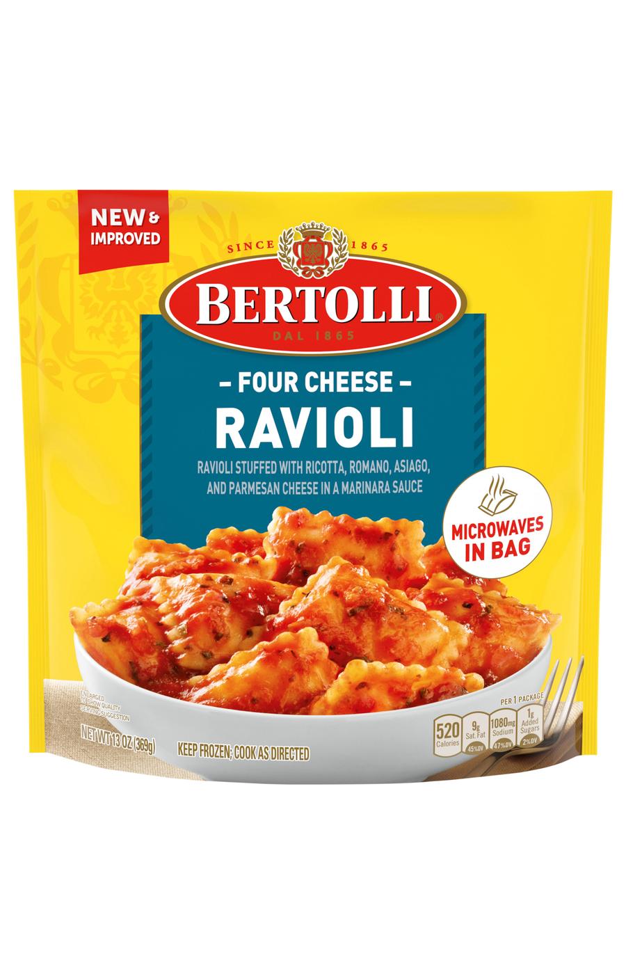 Bertolli Pasta Sides Four Cheese Ravioli Frozen Side - Shop Entrees ...
