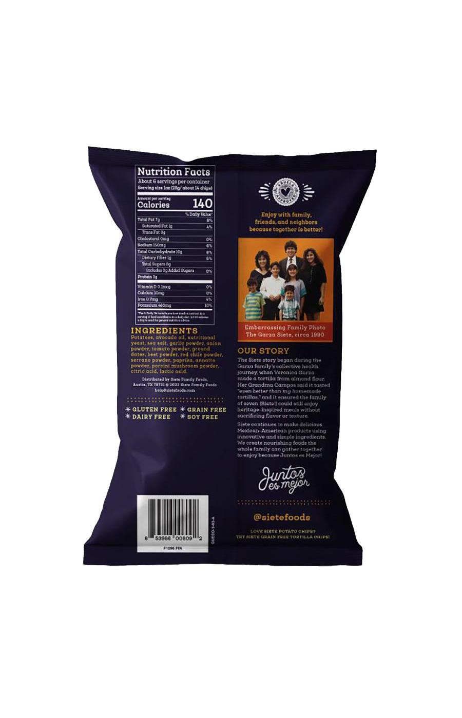 Siete Dairy Free Queso Kettle Cooked Potato Chips Shop Chips at HEB