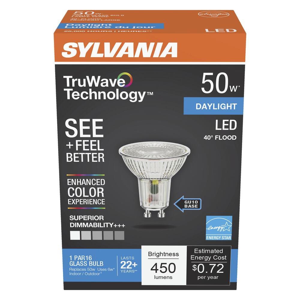 duidelijk Verlating Rimpelingen Sylvania TruWave 50-Watt PAR16 Daylight LED Flood Light Bulb - Shop Home  Improvement at H-E-B