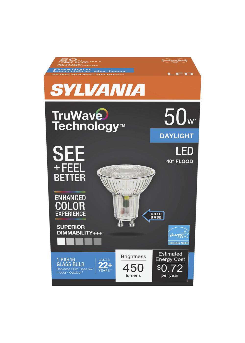 Sylvania TruWave PAR16 50-Watt LED Flood Light Bulb - Daylight; image 1 of 3